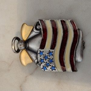 AJMC Angel brooch with flag.